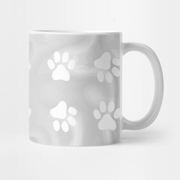 PUPPY Paw Print Abstract Grey by SartorisArt1